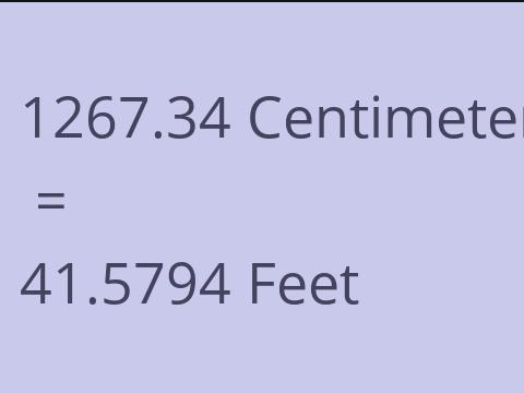 1267.34 CM TO FEET