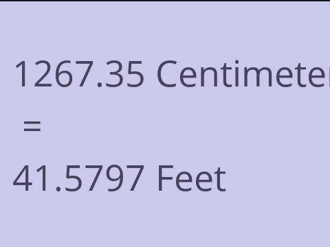 1267.35 CM TO FEET