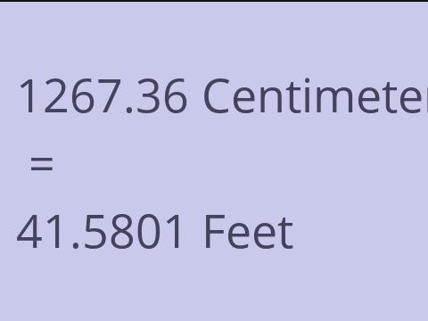 1267.36 CM TO FEET