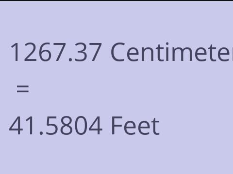 1267.37 CM TO FEET