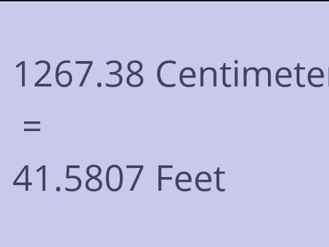 1267.38 CM TO FEET