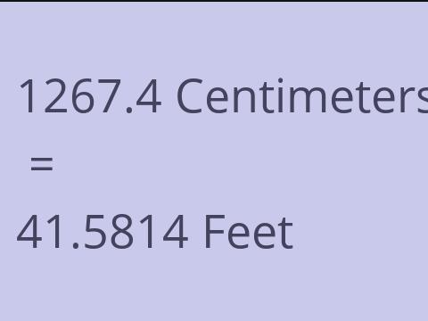 1267.4 CM TO FEET