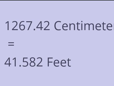 1267.42 CM TO FEET