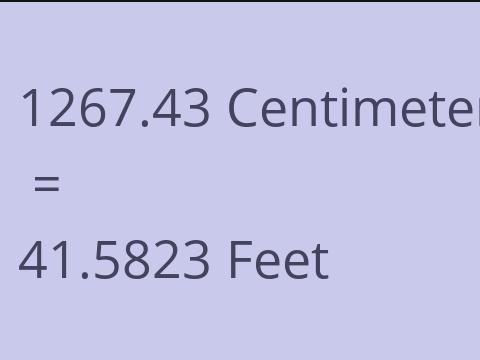 1267.43 CM TO FEET