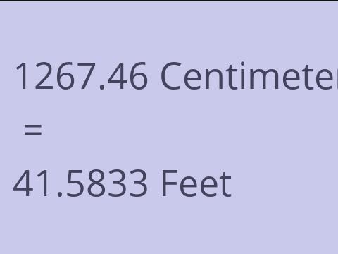 1267.46 CM TO FEET