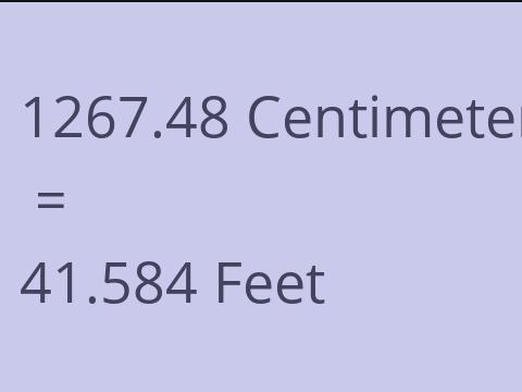 1267.48 CM TO FEET