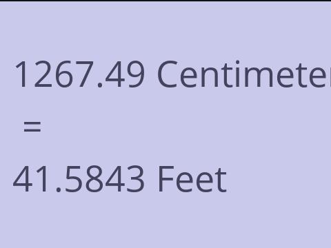 1267.49 CM TO FEET