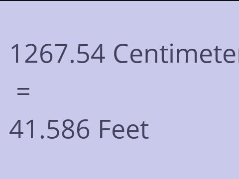 1267.54 CM TO FEET