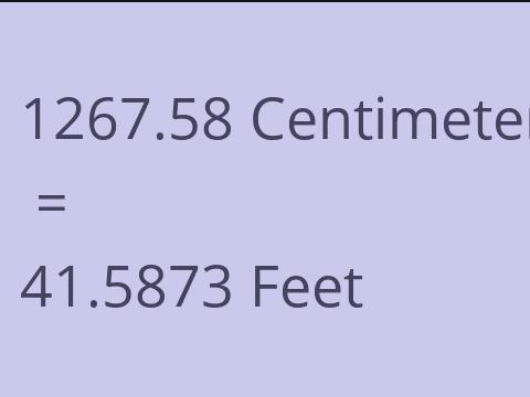 1267.58 CM TO FEET