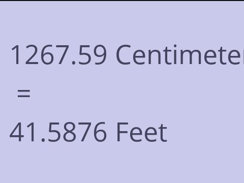 1267.59 CM TO FEET