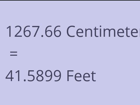 1267.66 CM TO FEET