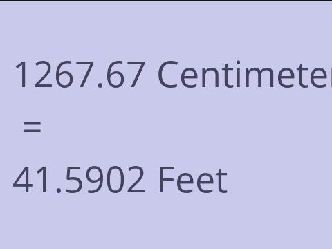 1267.67 CM TO FEET