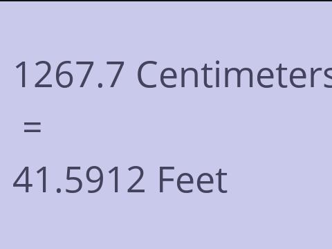 1267.7 CM TO FEET