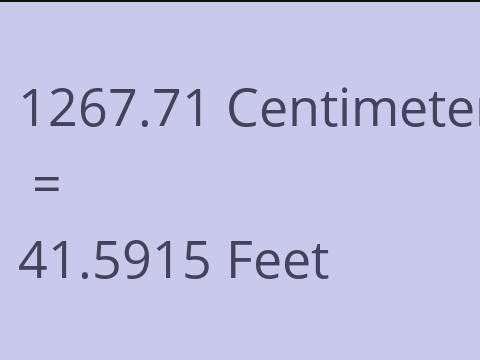 1267.71 CM TO FEET