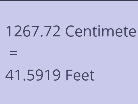 1267.72 CM TO FEET