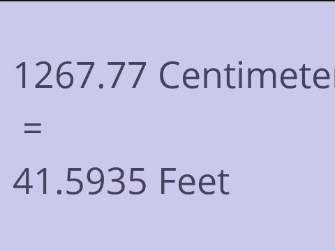 1267.77 CM TO FEET