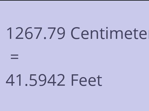 1267.79 CM TO FEET