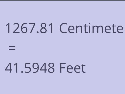 1267.81 CM TO FEET