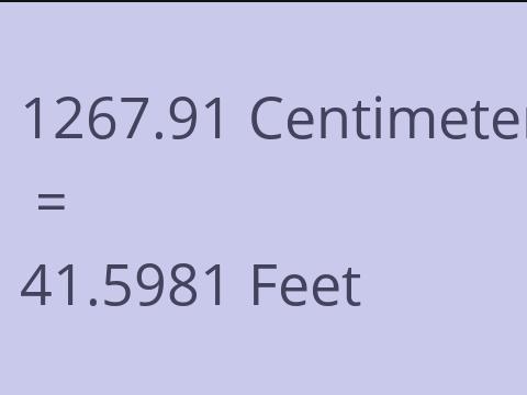 1267.91 CM TO FEET