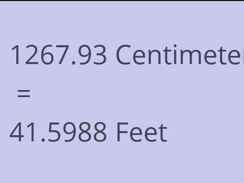 1267.93 CM TO FEET