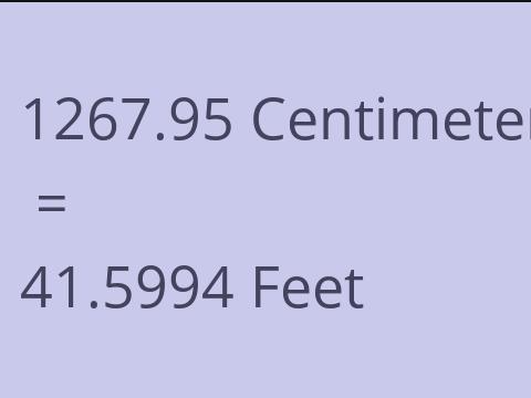 1267.95 CM TO FEET