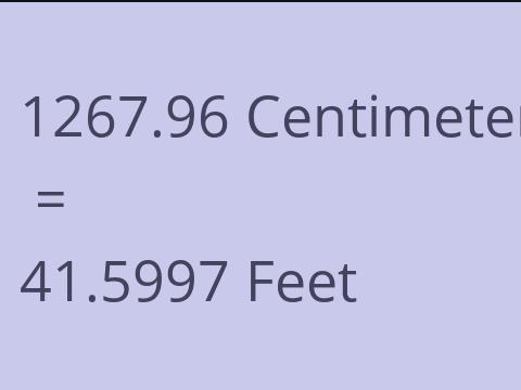 1267.96 CM TO FEET