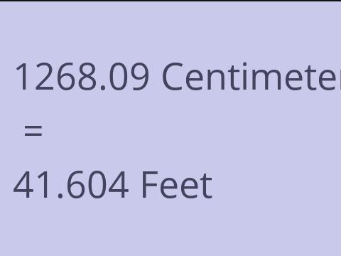 1268.09 CM TO FEET