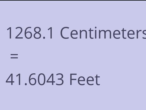 1268.1 CM TO FEET