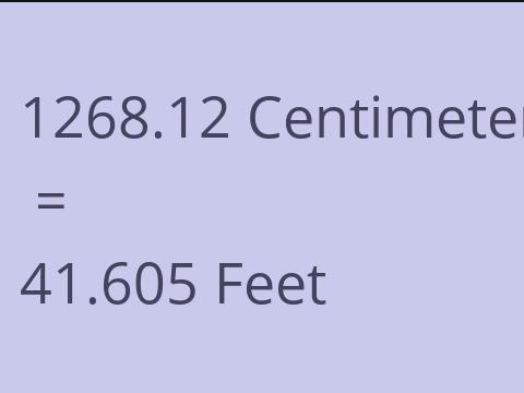 1268.12 CM TO FEET