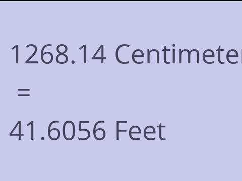 1268.14 CM TO FEET