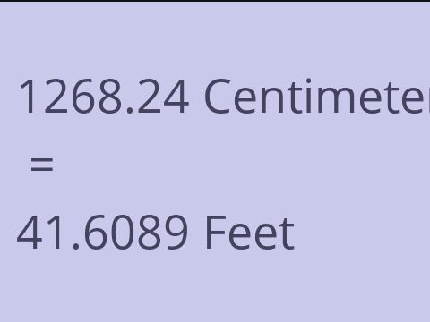 1268.24 CM TO FEET