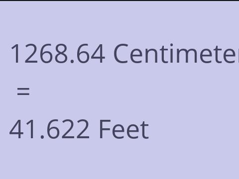 1268.64 CM TO FEET