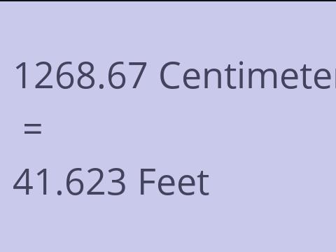 1268.67 CM TO FEET