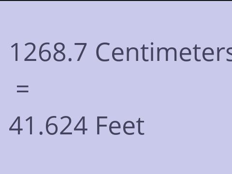 1268.7 CM TO FEET