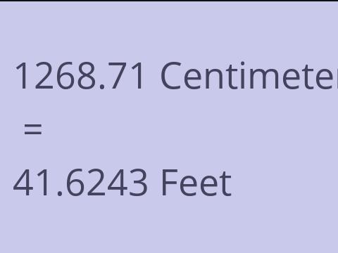 1268.71 CM TO FEET