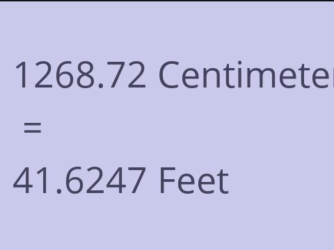 1268.72 CM TO FEET