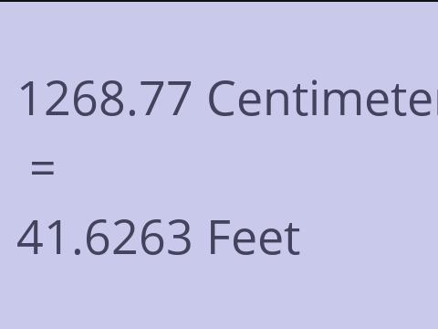 1268.77 CM TO FEET