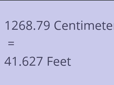 1268.79 CM TO FEET