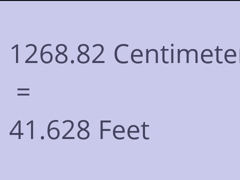 1268.82 CM TO FEET