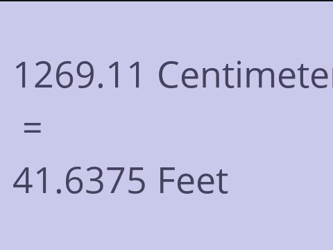 1269.11 CM TO FEET