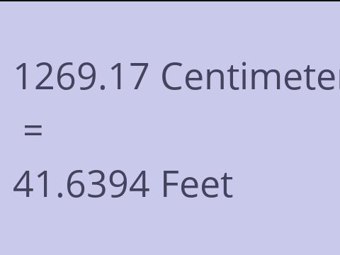 1269.17 CM TO FEET