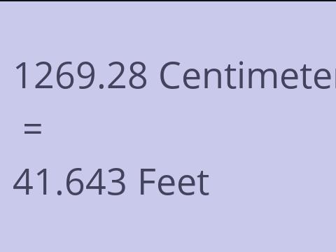 1269.28 CM TO FEET