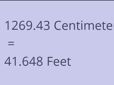 1269.43 CM TO FEET