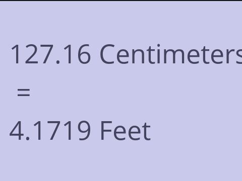 127.16 CM TO FEET