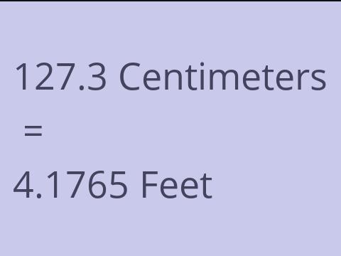 127.3 CM TO FEET