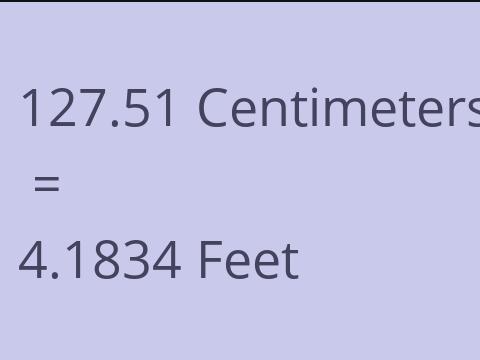 127.51 CM TO FEET