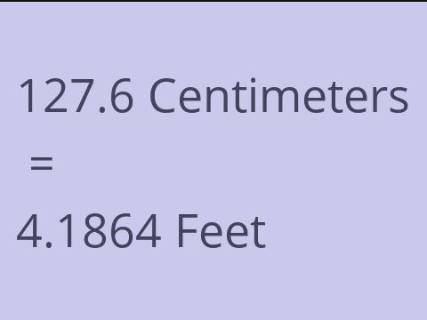 127.6 CM TO FEET