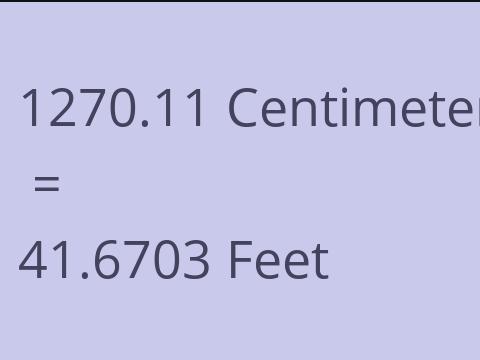 1270.11 CM TO FEET