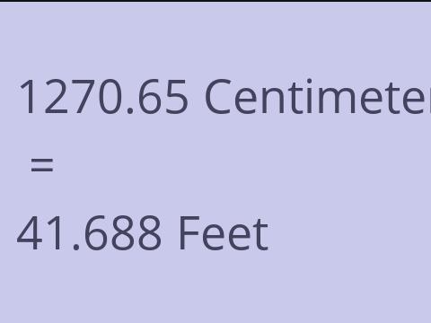 1270.65 CM TO FEET