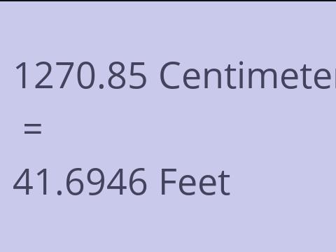 1270.85 CM TO FEET